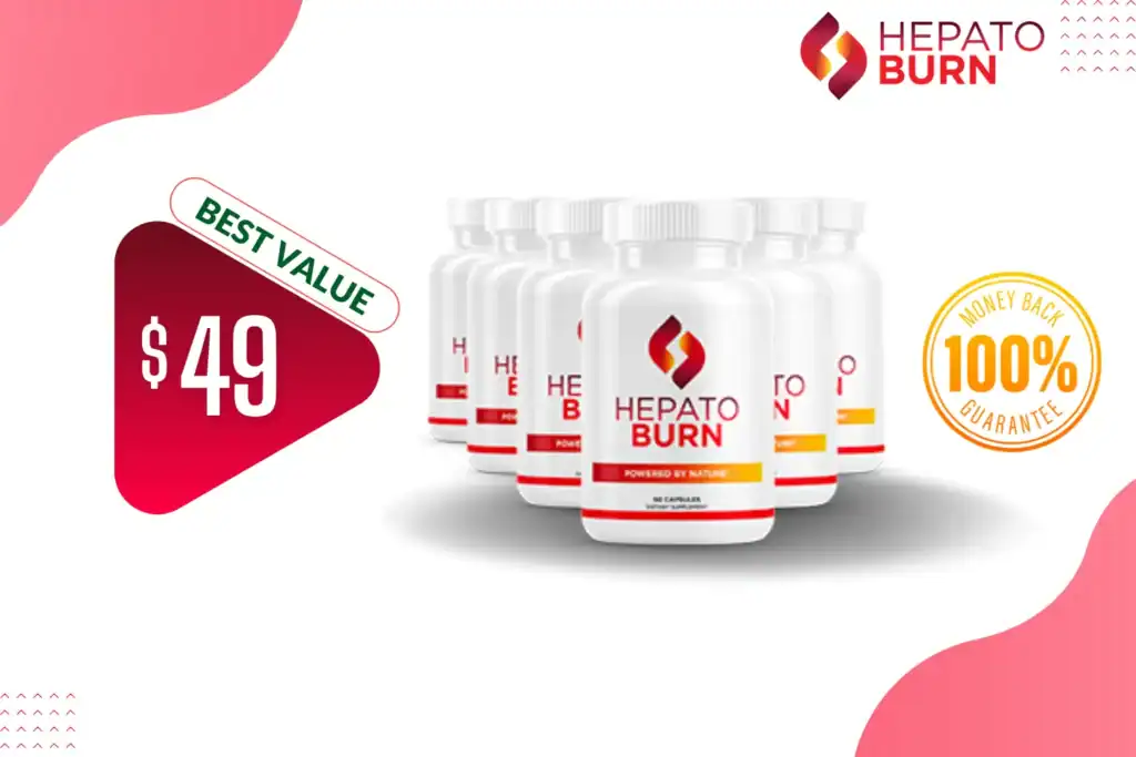 HepatoBurn supplement bottle for liver detox and fat loss