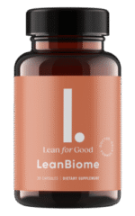 LeanBiome weight loss supplement bottle designed to support gut health and fat burning naturally.