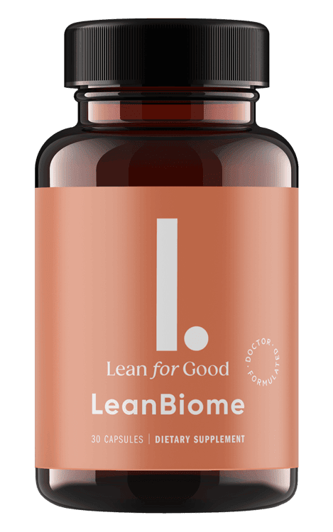 LeanBiome weight loss supplement bottle designed to support gut health and fat burning naturally.